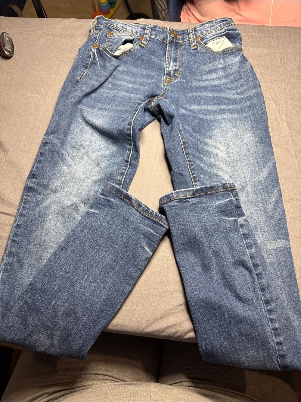 Rue21 Supreme Stacked Skinny Jeans - Blue Denim